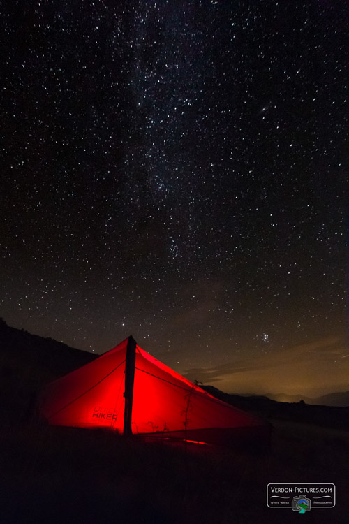 photo bivouac nuit plateau de suech Verdon